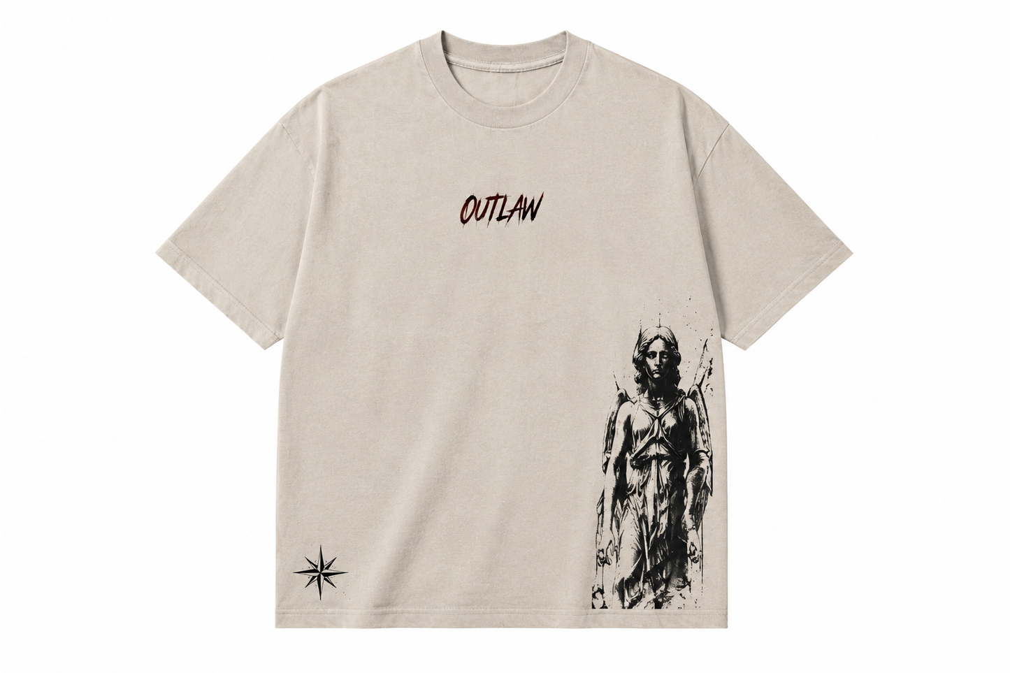 FALLEN ANGELS Premium Embroidered T-Shirt | OUTLAW