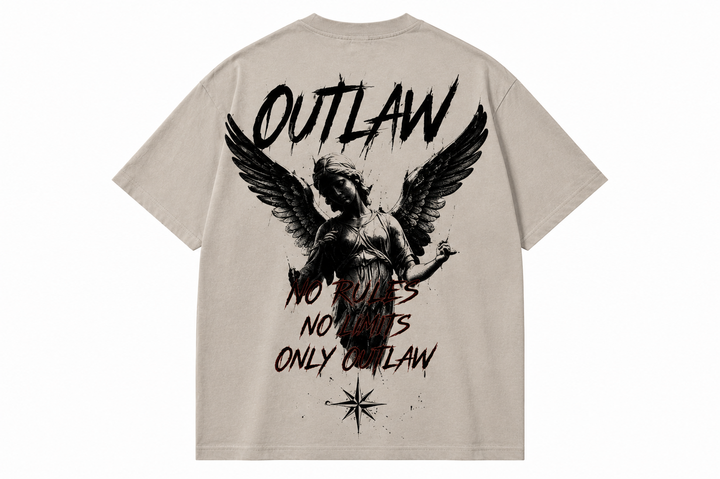 FALLEN ANGELS Premium Embroidered T-Shirt | OUTLAW
